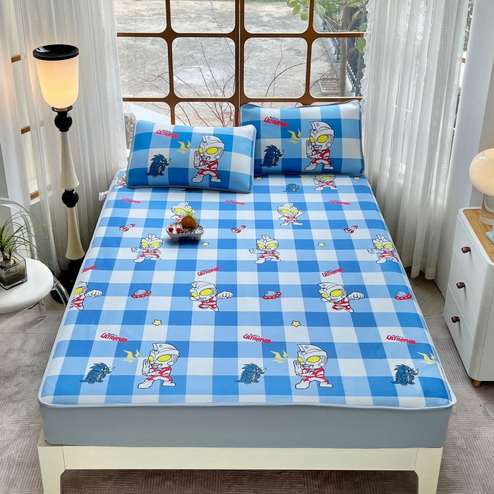 蘭菲家纺 2025新款冰丝奥特曼凉席套件 随影