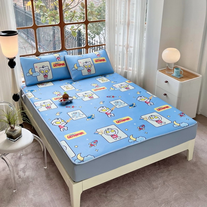 91家纺网 家纺一手货源 找家纺 蘭菲家纺 2025新款冰丝奥特曼凉席套件 太空游