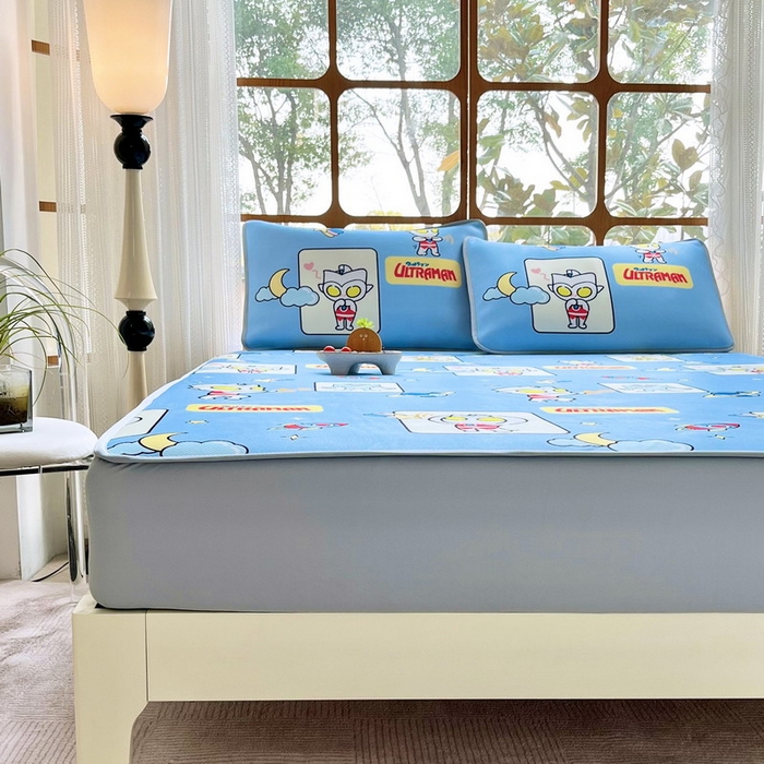 91家纺网 家纺一手货源 找家纺 蘭菲家纺 2025新款冰丝奥特曼凉席套件 太空游