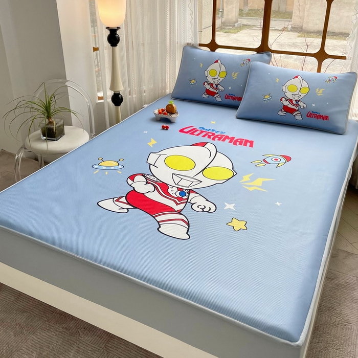 91家纺网 家纺一手货源 找家纺 蘭菲家纺 2025新款冰丝奥特曼凉席套件 王者