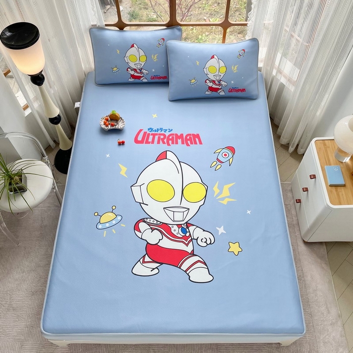 91家纺网 家纺一手货源 找家纺 蘭菲家纺 2025新款冰丝奥特曼凉席套件 王者