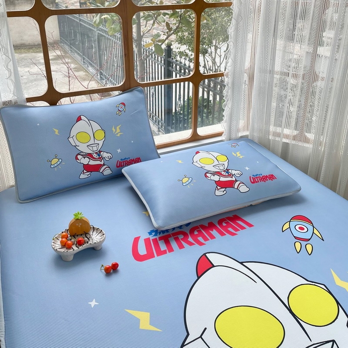 91家纺网 家纺一手货源 找家纺 蘭菲家纺 2025新款冰丝奥特曼凉席套件 王者