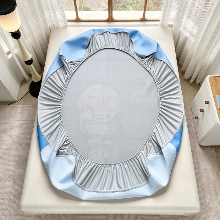 91家纺网 家纺一手货源 找家纺 蘭菲家纺 2025新款冰丝奥特曼凉席套件 无敌