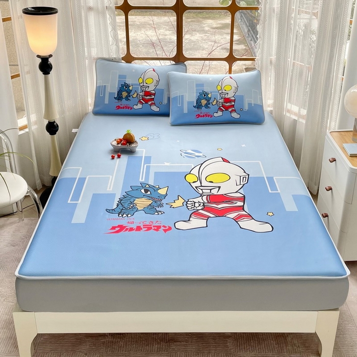 蘭菲家纺 2025新款冰丝奥特曼凉席套件 勇士