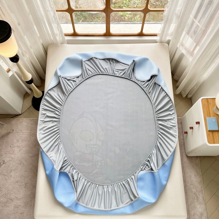 91家纺网 家纺一手货源 找家纺 蘭菲家纺 2025新款冰丝奥特曼凉席套件 勇士