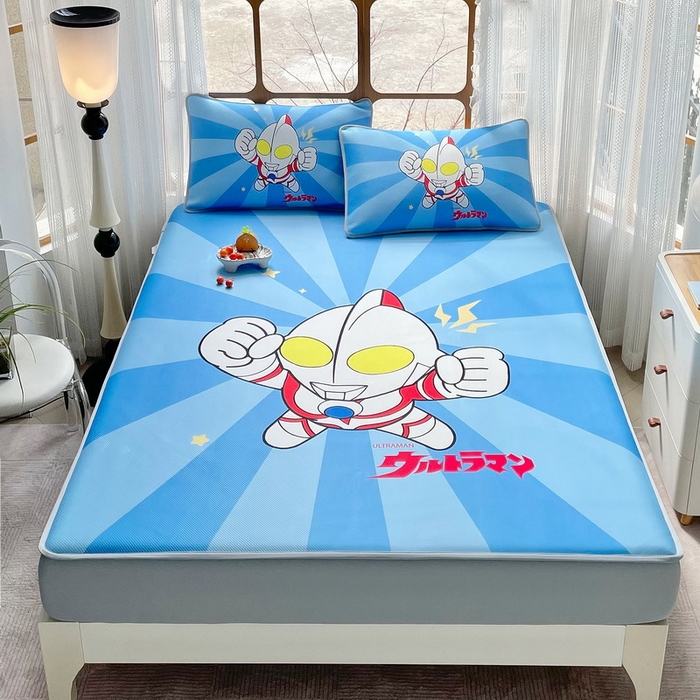 蘭菲家纺 2025新款冰丝奥特曼凉席套件 正义之侠