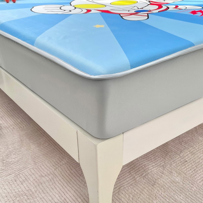 91家纺网 家纺一手货源 找家纺 蘭菲家纺 2025新款冰丝奥特曼凉席套件 正义之侠