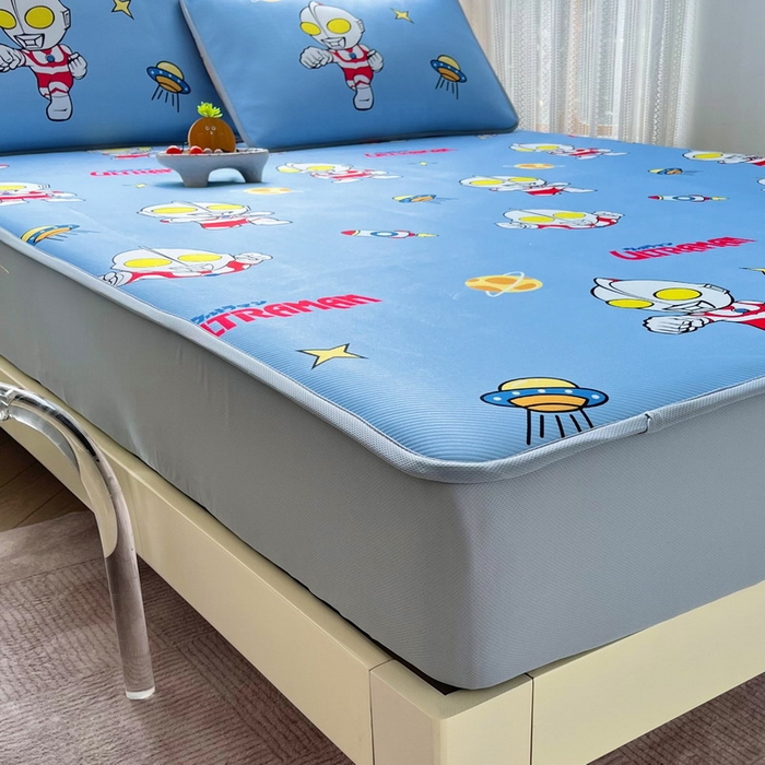 91家纺网 家纺一手货源 找家纺 蘭菲家纺 2025新款冰丝奥特曼凉席套件 追风