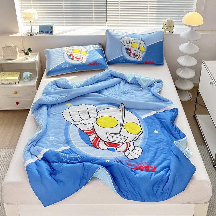 蘭菲家纺 2025新款凉感丝奥特曼印花夏被 冠军