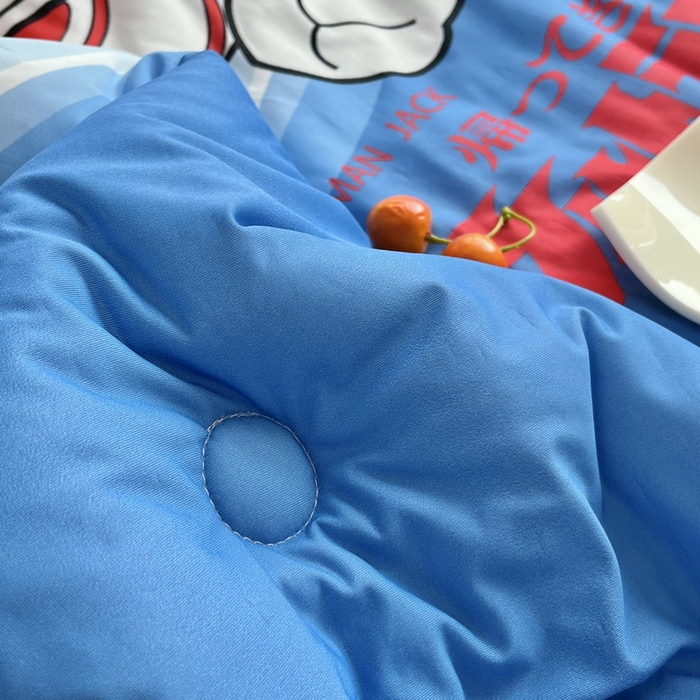 91家纺网 家纺一手货源 找家纺 蘭菲家纺 2025新款凉感丝奥特曼印花夏被 冠军