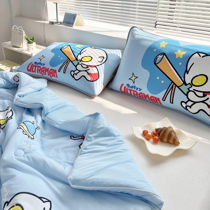 91家纺网 家纺一手货源 找家纺 蘭菲家纺 2025新款凉感丝奥特曼印花夏被 科学家