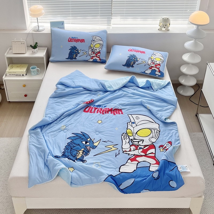 蘭菲家纺 2025新款凉感丝奥特曼印花夏被 闪电