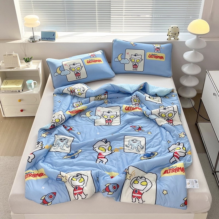 蘭菲家纺 2025新款凉感丝奥特曼印花夏被 太空游