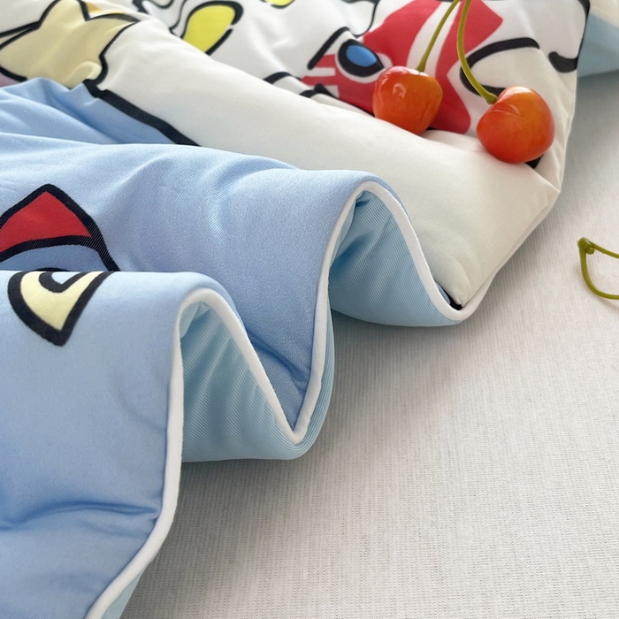 91家纺网 家纺一手货源 找家纺 蘭菲家纺 2025新款凉感丝奥特曼印花夏被 太空游