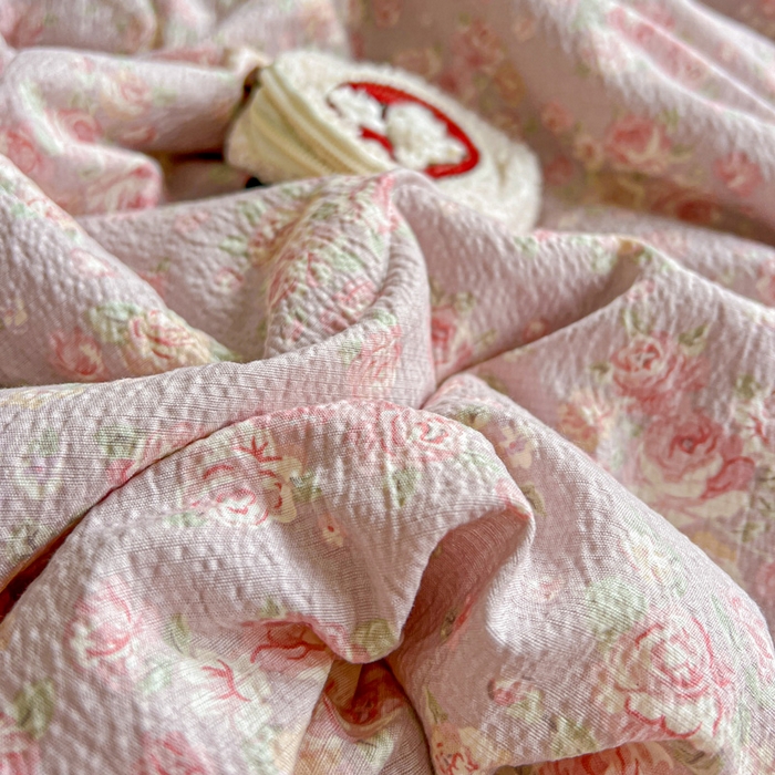 91家纺网 家纺一手货源 找家纺 仟网汇 2025新款皱皱纱简单款夏被四件套 露丝