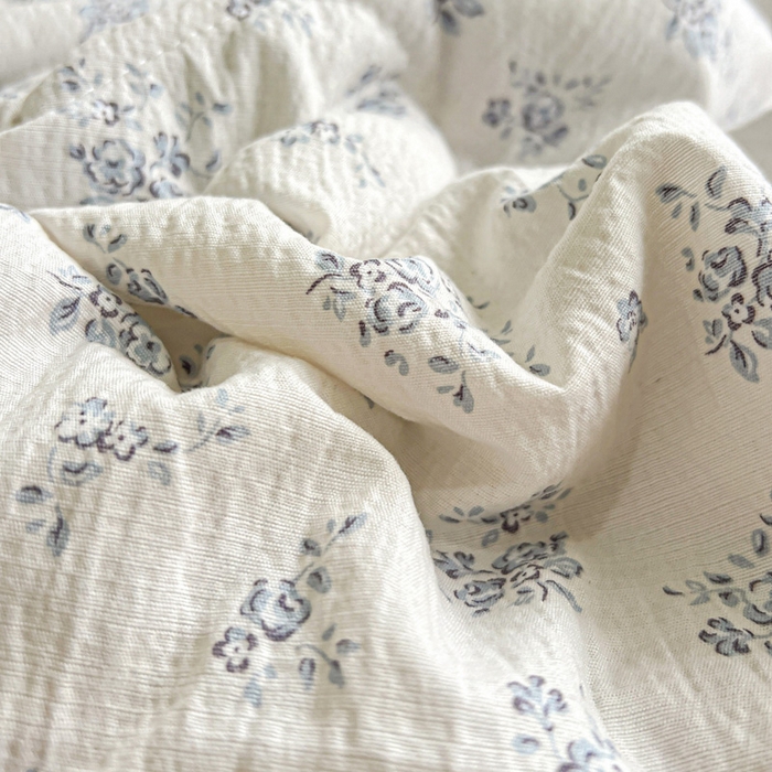 91家纺网 家纺一手货源 找家纺 仟网汇 2025新款皱皱纱简单款夏被四件套 兰黛