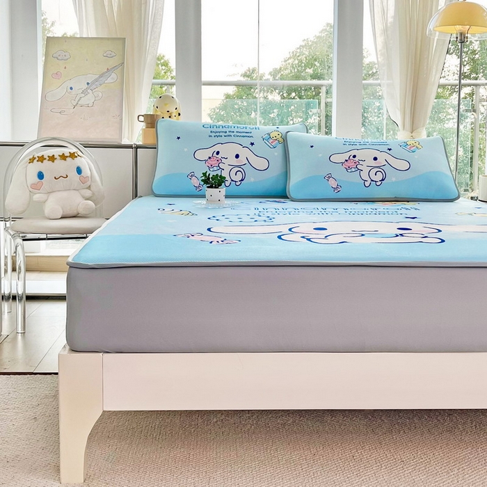 91家纺网 家纺一手货源 找家纺 （总）蘭菲家纺 2025新款三丽鸥卡通印花冰丝凉席