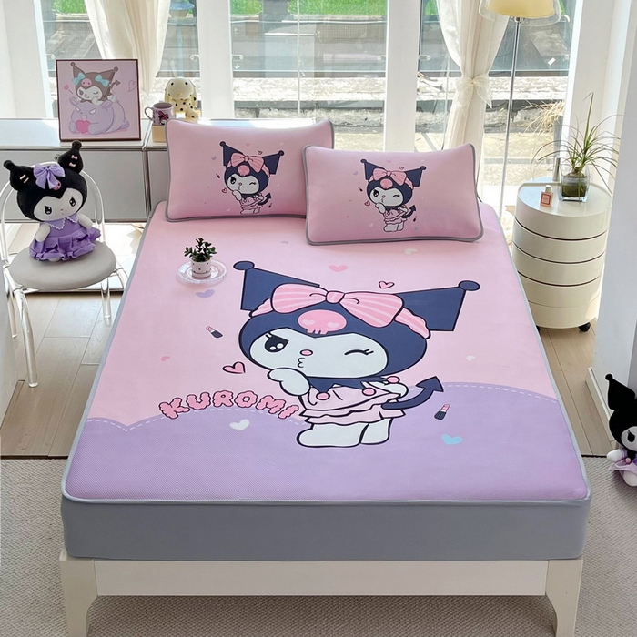 91家纺网 家纺一手货源 找家纺 （总）蘭菲家纺 2025新款三丽鸥卡通印花冰丝凉席