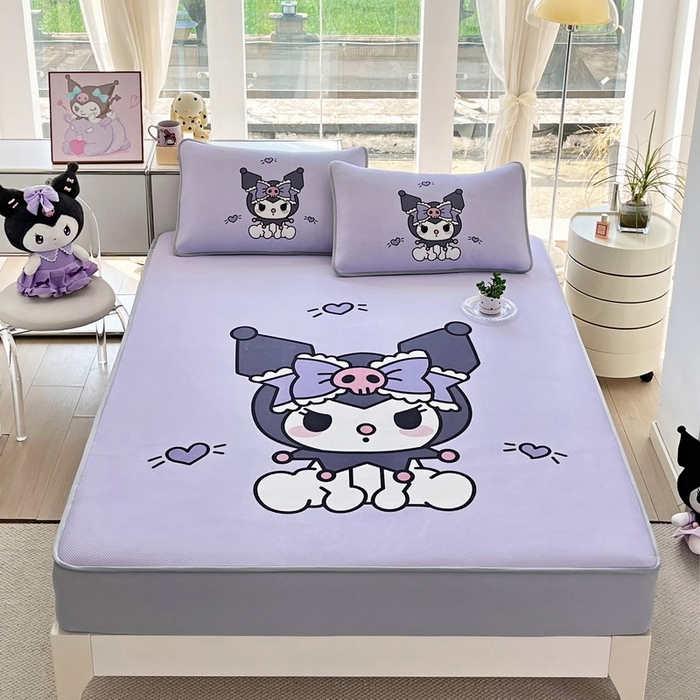 91家纺网 家纺一手货源 找家纺 （总）蘭菲家纺 2025新款三丽鸥卡通印花冰丝凉席