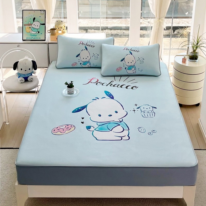 91家纺网 家纺一手货源 找家纺 （总）蘭菲家纺 2025新款三丽鸥卡通印花冰丝凉席