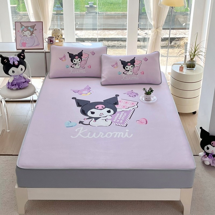 91家纺网 家纺一手货源 找家纺 （总）蘭菲家纺 2025新款三丽鸥卡通印花冰丝凉席