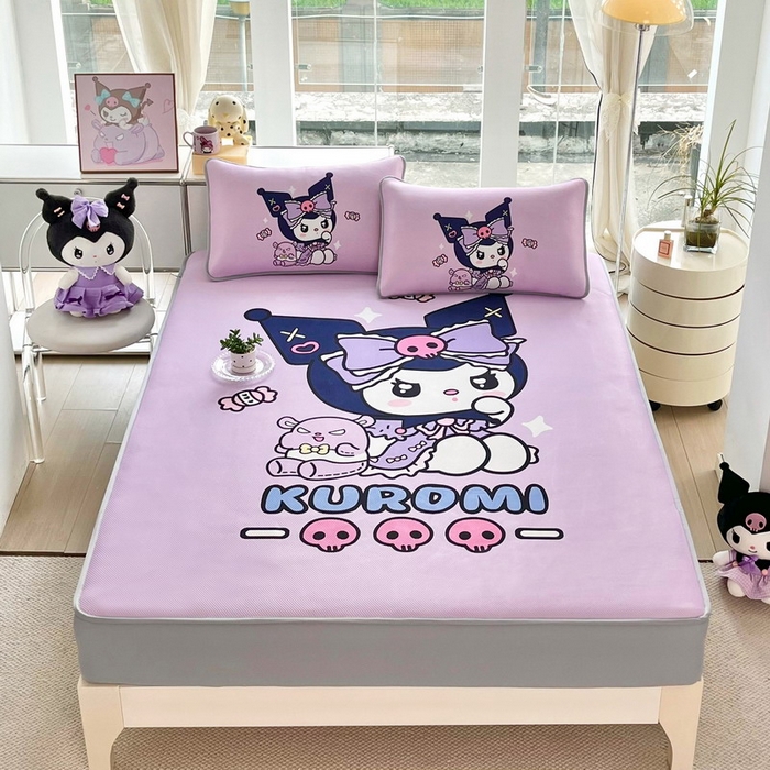 91家纺网 家纺一手货源 找家纺 （总）蘭菲家纺 2025新款三丽鸥卡通印花冰丝凉席