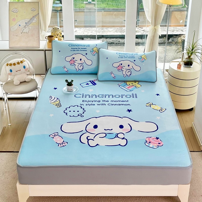蘭菲家纺 2025新款三丽鸥卡通印花冰丝凉席 吃货