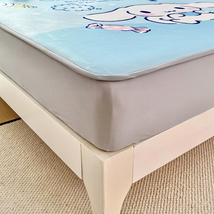 91家纺网 家纺一手货源 找家纺 蘭菲家纺 2025新款三丽鸥卡通印花冰丝凉席 吃货