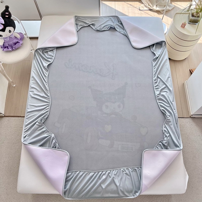 91家纺网 家纺一手货源 找家纺 蘭菲家纺 2025新款三丽鸥卡通印花冰丝凉席 兜风