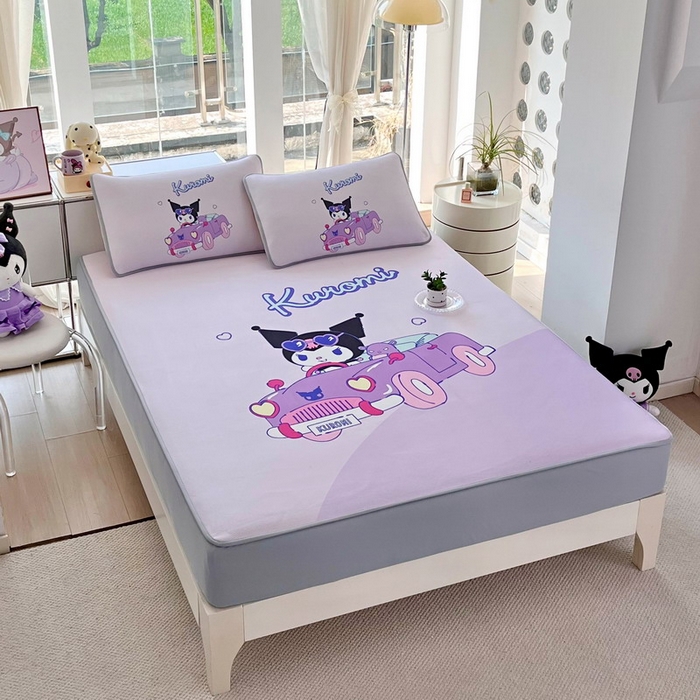 91家纺网 家纺一手货源 找家纺 蘭菲家纺 2025新款三丽鸥卡通印花冰丝凉席 兜风