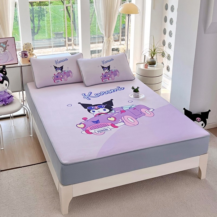 91家纺网 家纺一手货源 找家纺 蘭菲家纺 2025新款三丽鸥卡通印花冰丝凉席 兜风