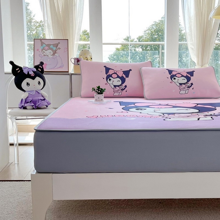 91家纺网 家纺一手货源 找家纺 蘭菲家纺 2025新款三丽鸥卡通印花冰丝凉席 公主酱小库