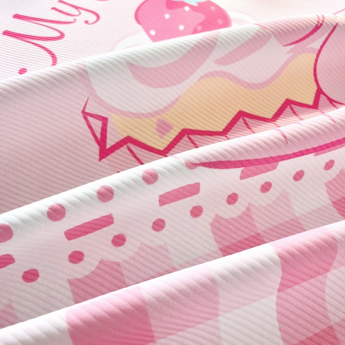 91家纺网 家纺一手货源 找家纺 蘭菲家纺 2025新款三丽鸥卡通印花冰丝凉席 节日快乐