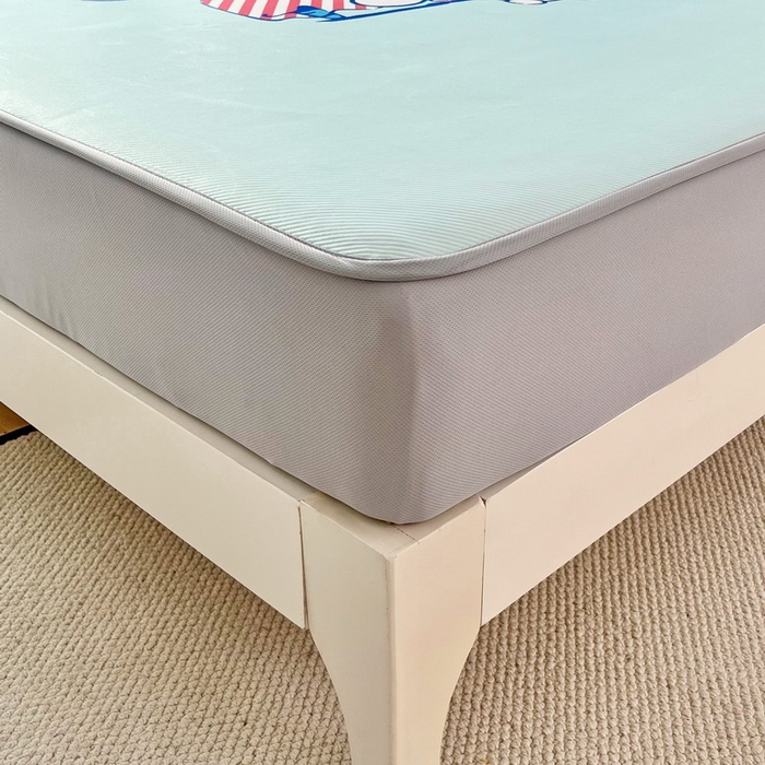 91家纺网 家纺一手货源 找家纺 蘭菲家纺 2025新款三丽鸥卡通印花冰丝凉席 聚餐