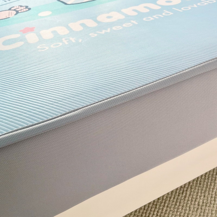 91家纺网 家纺一手货源 找家纺 蘭菲家纺 2025新款三丽鸥卡通印花冰丝凉席 奶茶来了