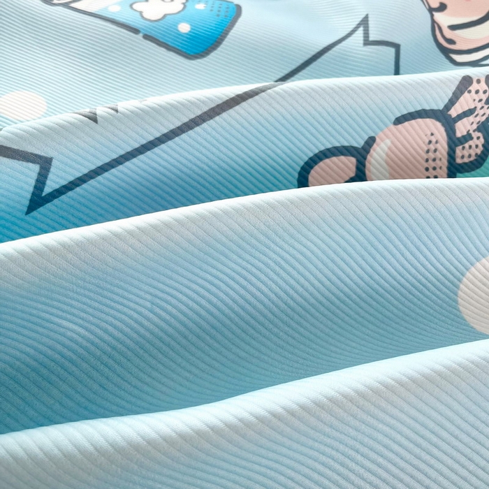 91家纺网 家纺一手货源 找家纺 蘭菲家纺 2025新款三丽鸥卡通印花冰丝凉席 奶茶来了