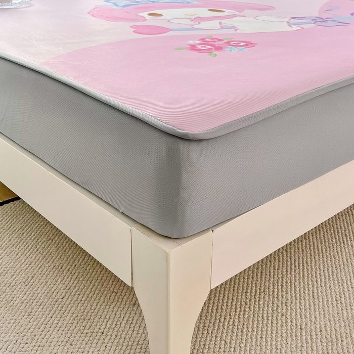 91家纺网 家纺一手货源 找家纺 蘭菲家纺 2025新款三丽鸥卡通印花冰丝凉席 去约会