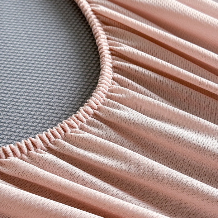 91家纺网 家纺一手货源 找家纺 九花鹿 2025新款A类PE凉感提花床笠款冰丝凉席软凉席可机洗可水洗 蝶舞（浅粉）