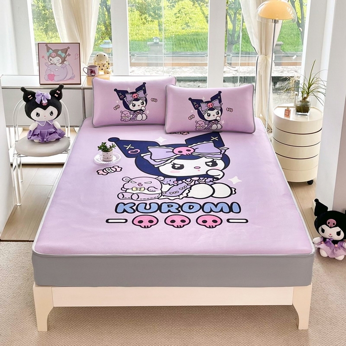 91家纺网 家纺一手货源 找家纺 蘭菲家纺 2025新款三丽鸥卡通印花冰丝凉席 小库日记