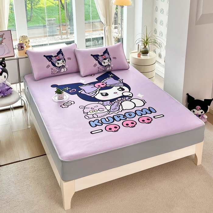 91家纺网 家纺一手货源 找家纺 蘭菲家纺 2025新款三丽鸥卡通印花冰丝凉席 小库日记