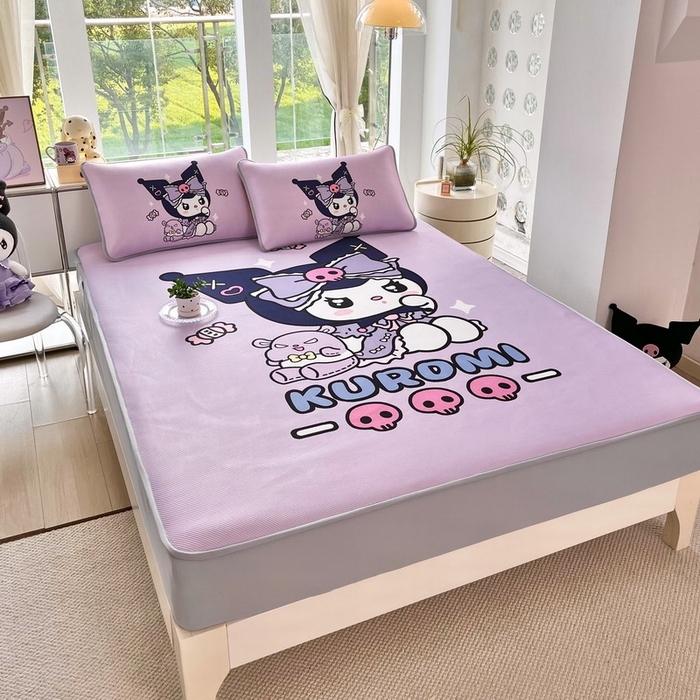 91家纺网 家纺一手货源 找家纺 蘭菲家纺 2025新款三丽鸥卡通印花冰丝凉席 小库日记