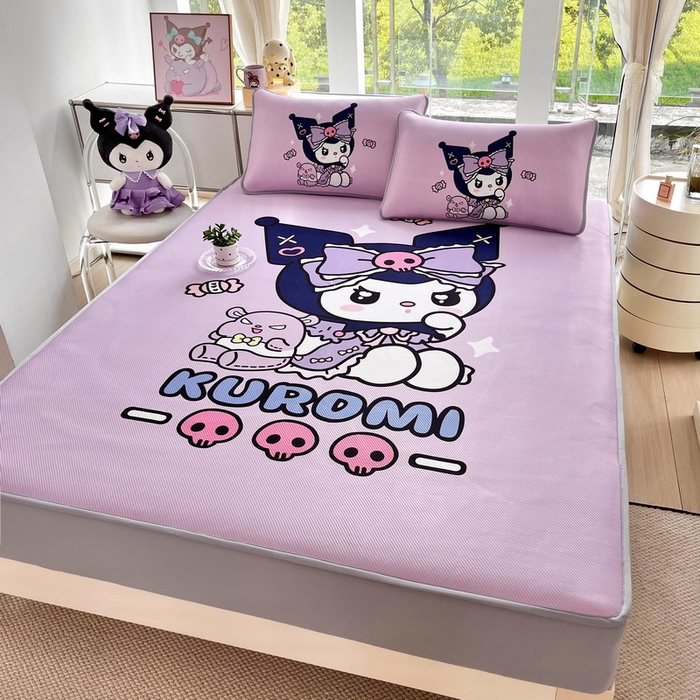 91家纺网 家纺一手货源 找家纺 蘭菲家纺 2025新款三丽鸥卡通印花冰丝凉席 小库日记