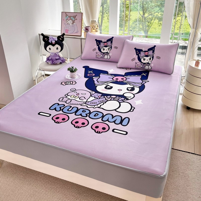 91家纺网 家纺一手货源 找家纺 蘭菲家纺 2025新款三丽鸥卡通印花冰丝凉席 小库日记