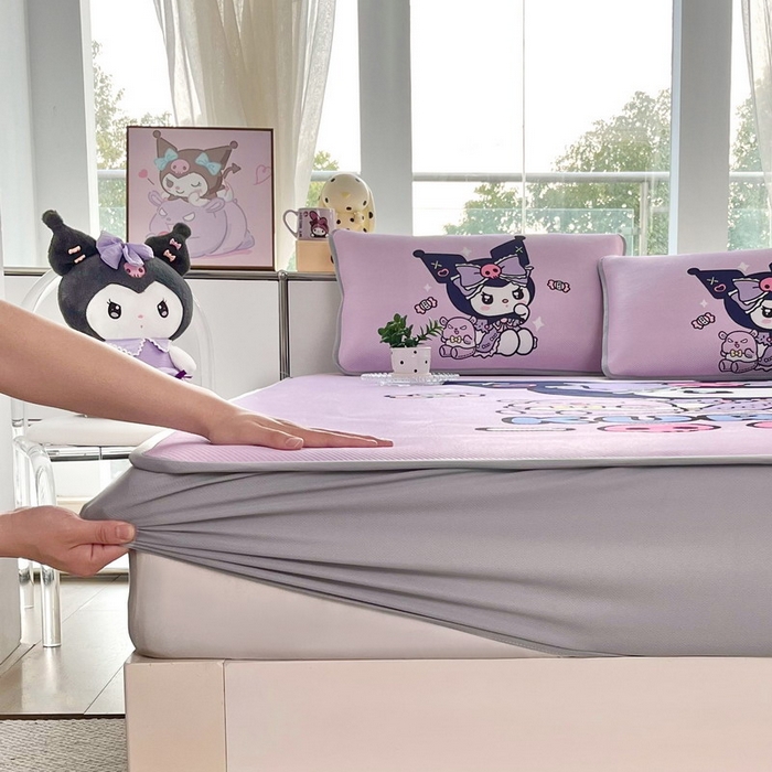 91家纺网 家纺一手货源 找家纺 蘭菲家纺 2025新款三丽鸥卡通印花冰丝凉席 小库日记