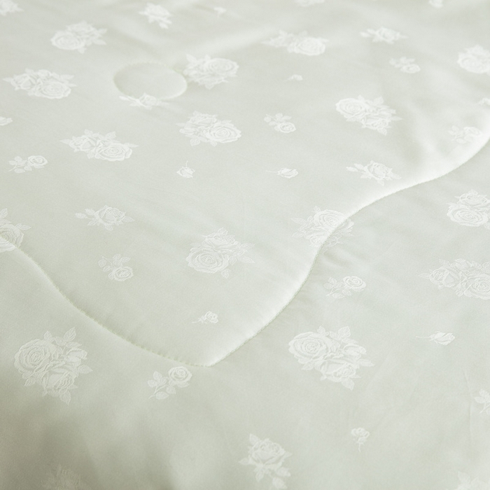 91家纺网 家纺一手货源 找家纺 鲁爱家纺供货 2025新款天丝夏被 花镜-薄荷绿