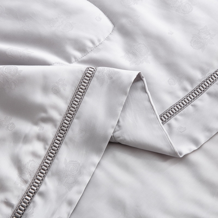 91家纺网 家纺一手货源 找家纺 鲁爱家纺供货 2025新款天丝夏被 花镜-太空灰