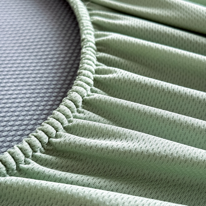 91家纺网 家纺一手货源 找家纺 九花鹿 2025新款A类PE凉感提花床笠款冰丝凉席软凉席可机洗可水洗 蝶舞（浅绿）