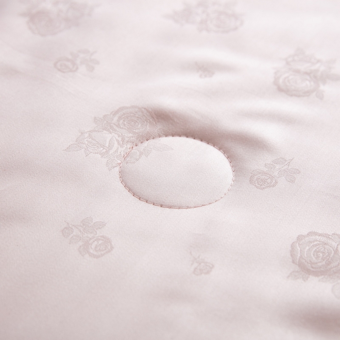 91家纺网 家纺一手货源 找家纺 鲁爱家纺供货 2025新款天丝夏被 花镜-玉颜粉