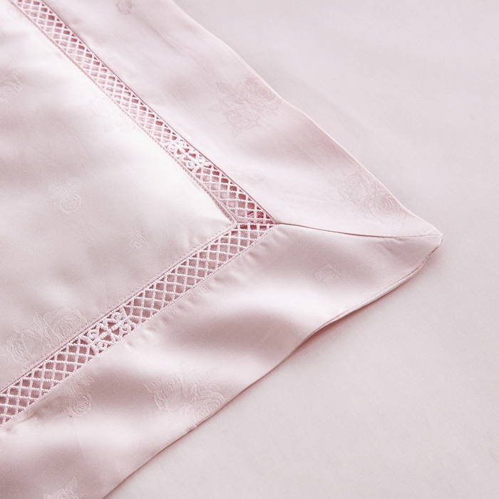 91家纺网 家纺一手货源 找家纺 鲁爱家纺供货 2025新款天丝夏被 花镜-玉颜粉