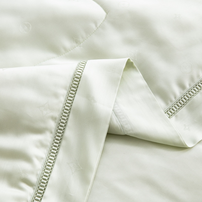 91家纺网 家纺一手货源 找家纺 鲁爱家纺供货 2025新款天丝夏被 慕斯-薄荷绿